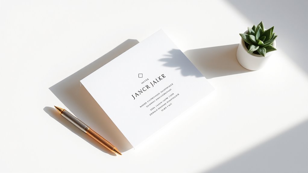 personalized minimalist guest invitations