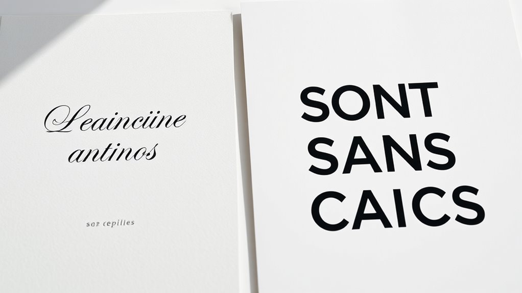 serif or sans serif choice