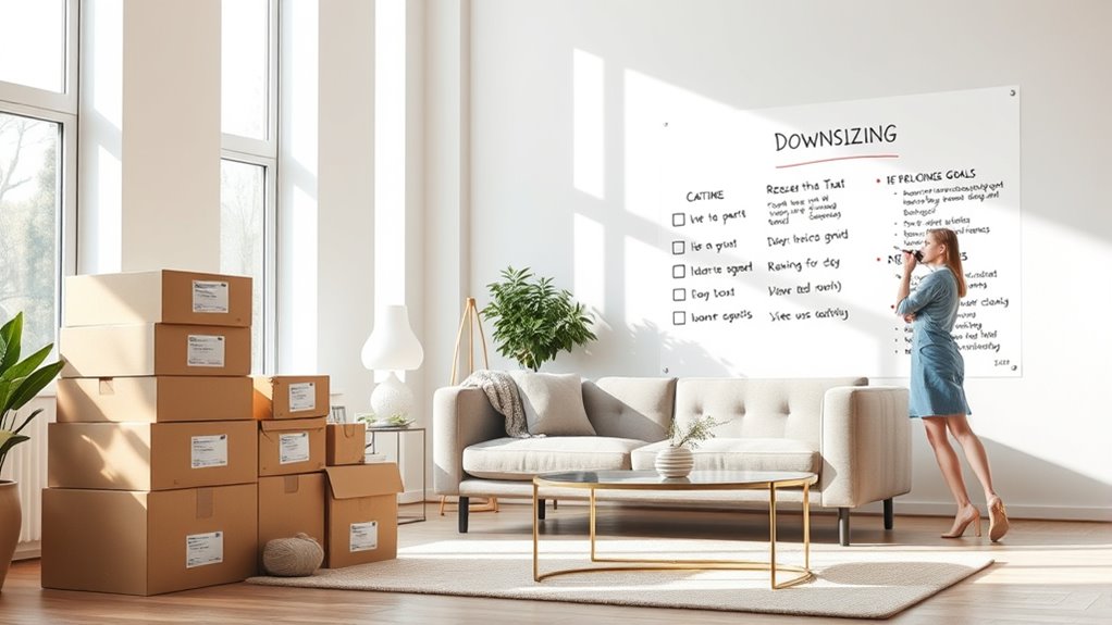 set specific downsizing goals