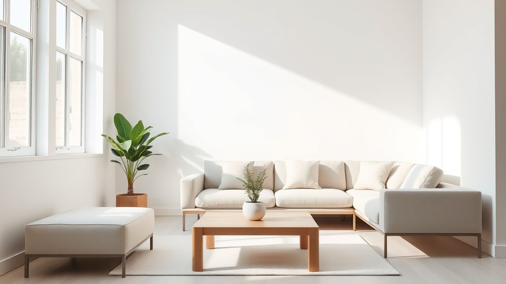 simple calm textured spaces