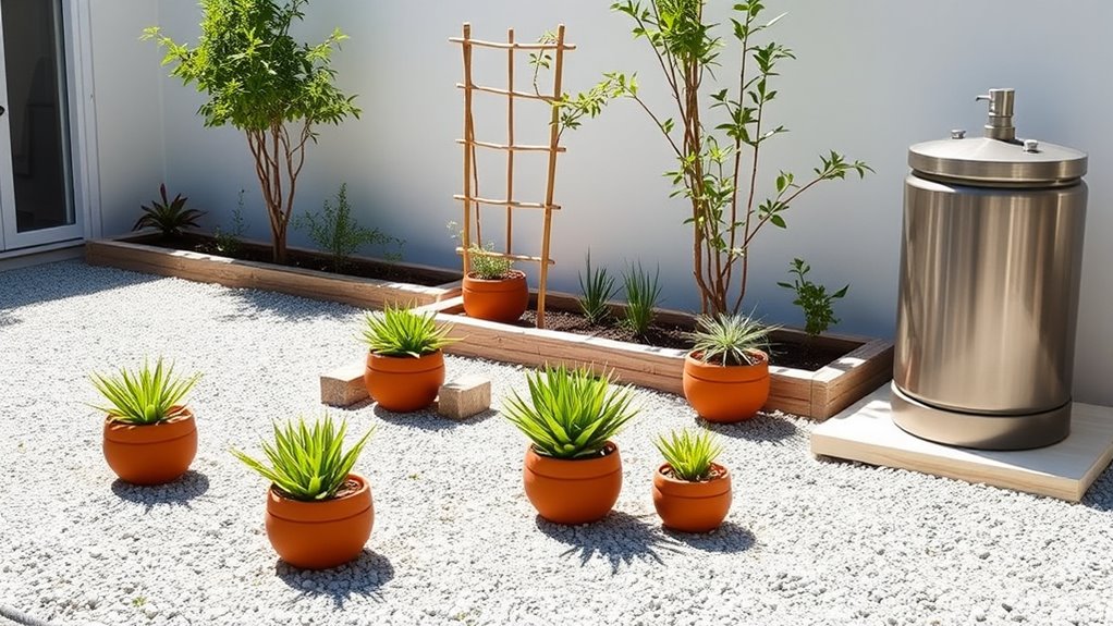 water saving native planting