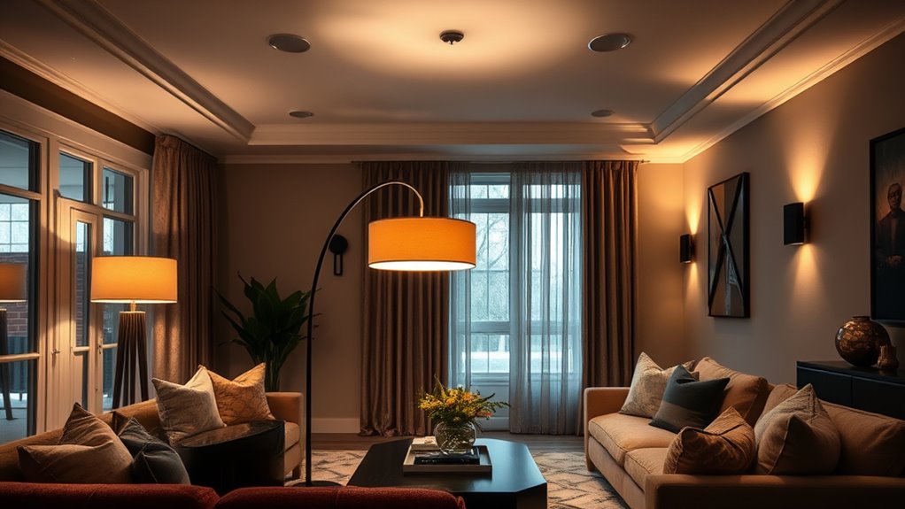 layered lighting fixture selection