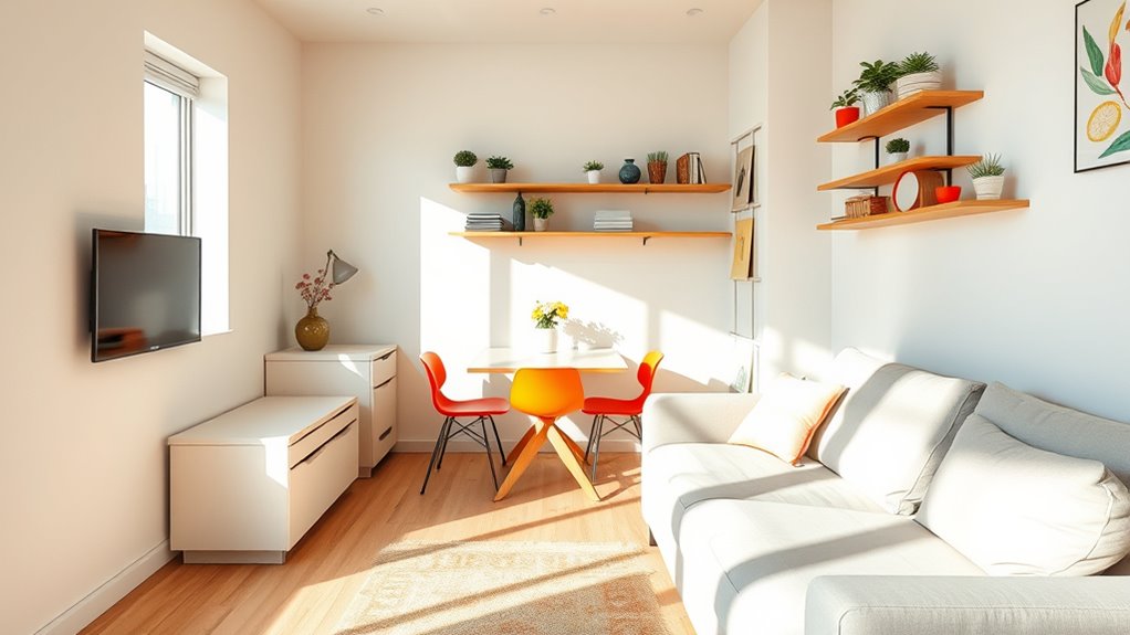 maximize space with multi functional furniture