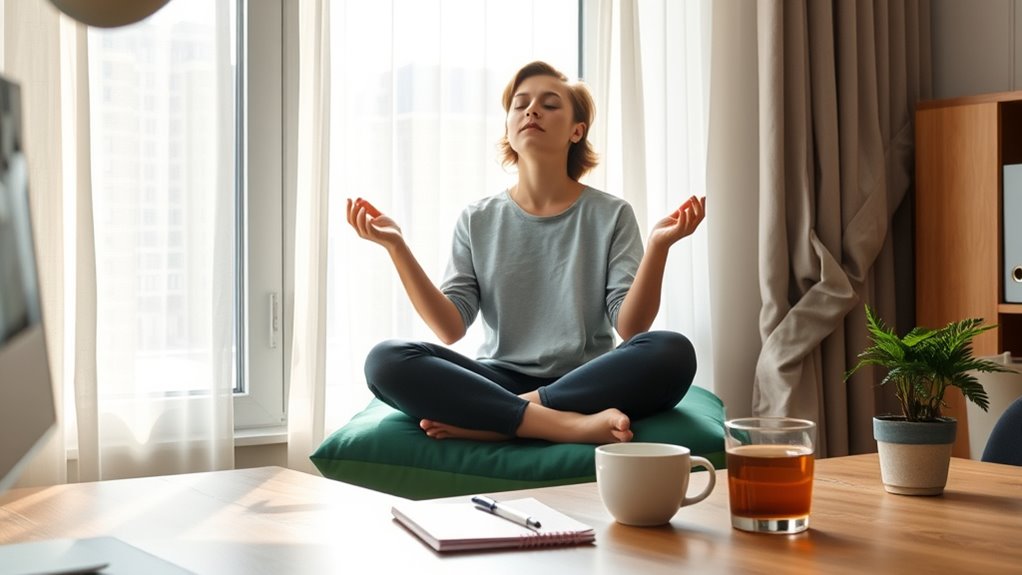 mindful breathing during breaks