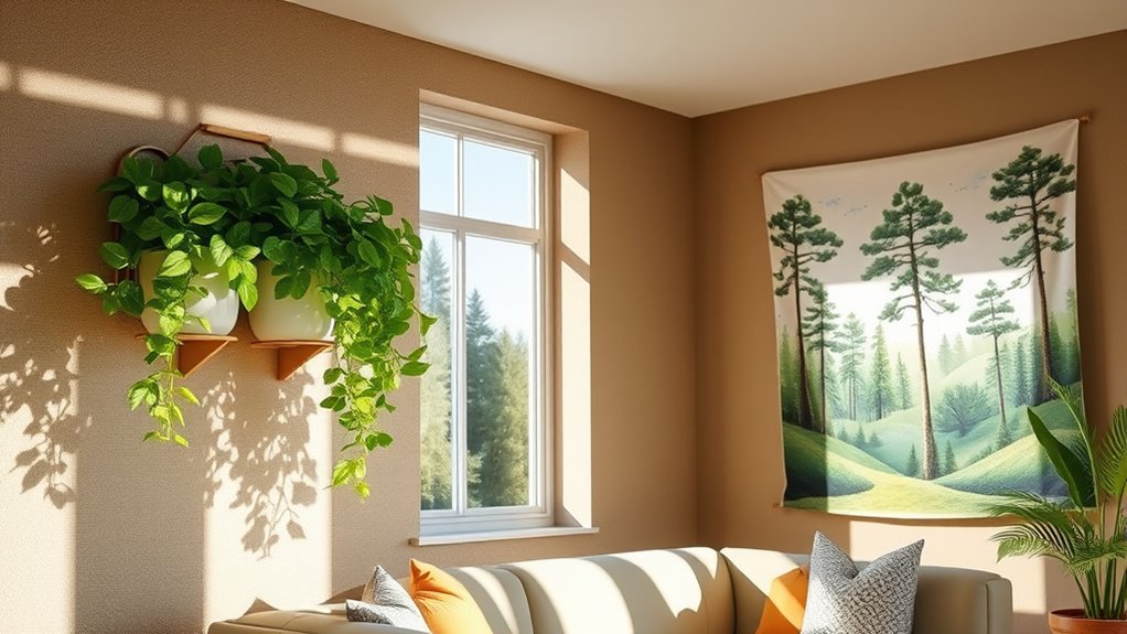 nature themed artwork enhances interiors