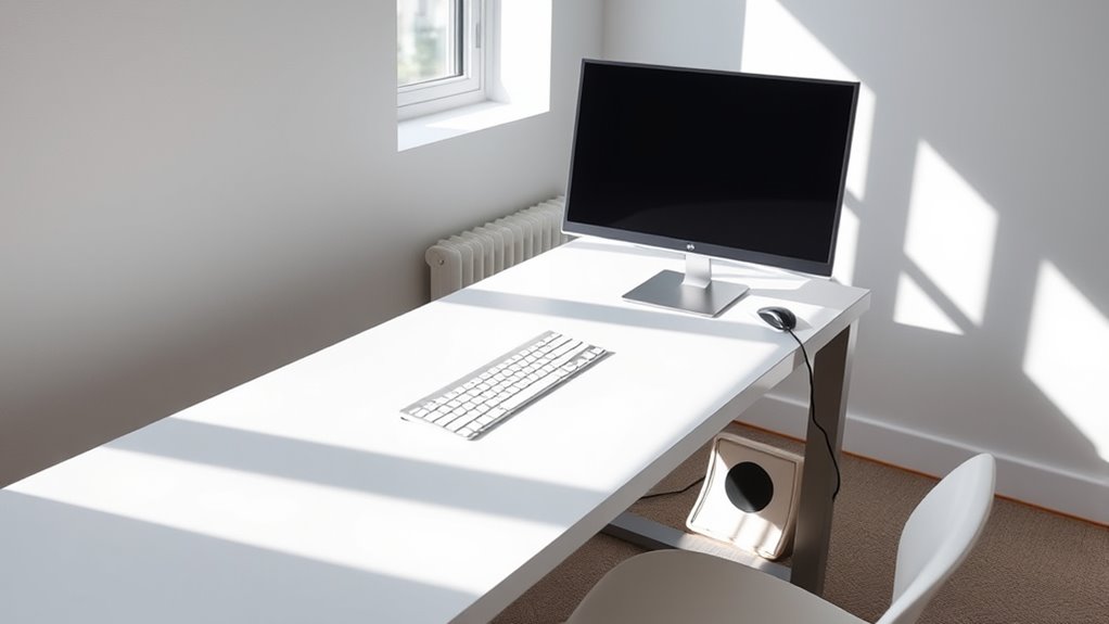 clean cable and screen setup