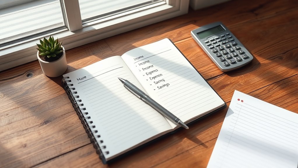 create basic budget notebook