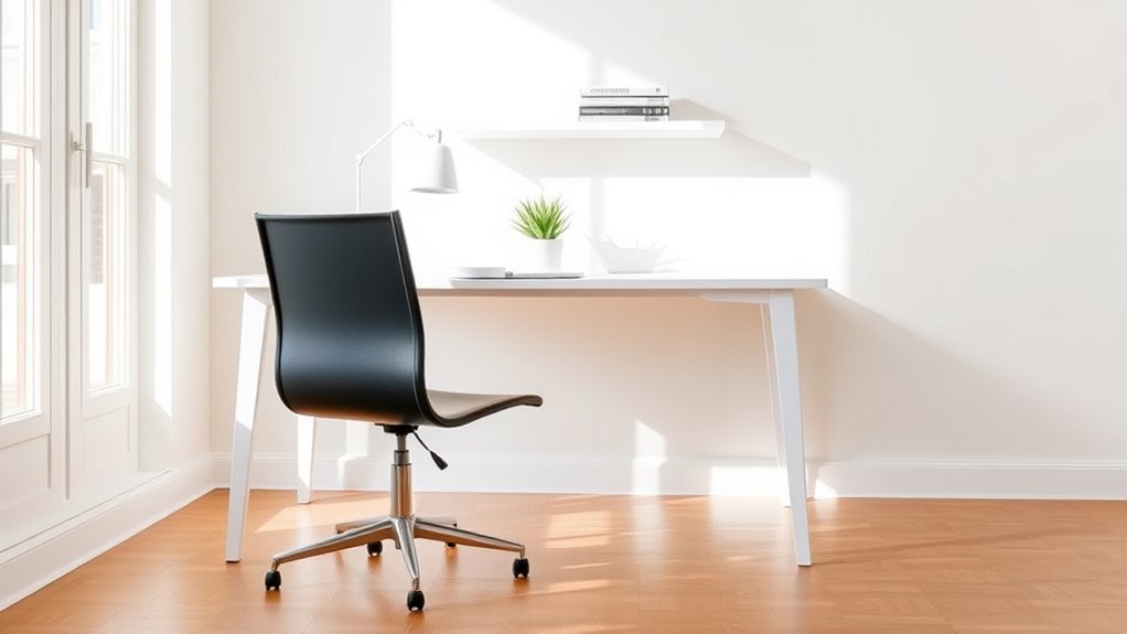 minimalist ergonomic organized workspace