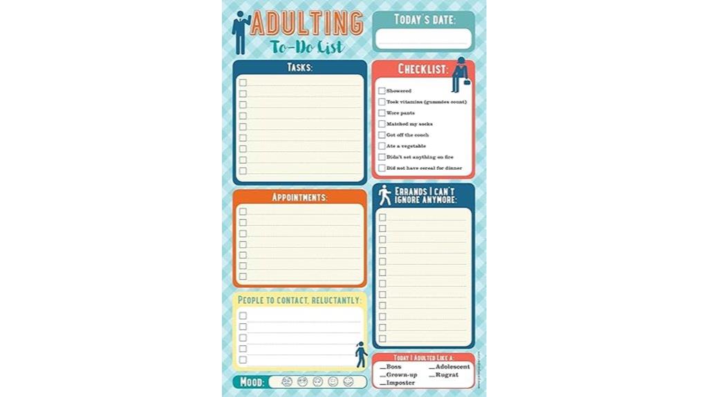 daily responsibilities planning tool