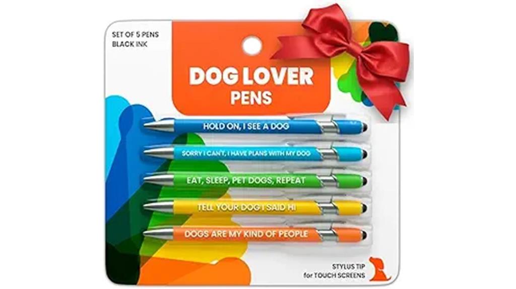 dog themed gift pen set