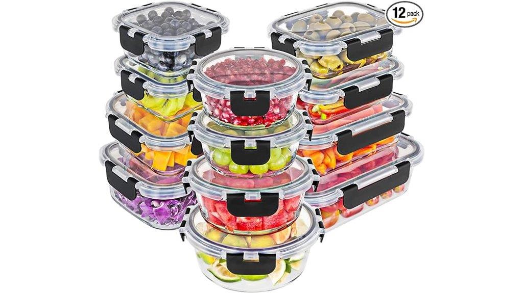 glass food storage set