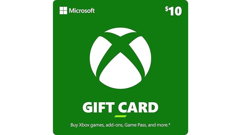 ten dollar xbox gift card
