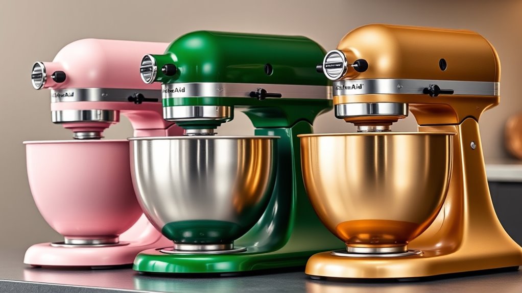 top kitchenaid mixer colors