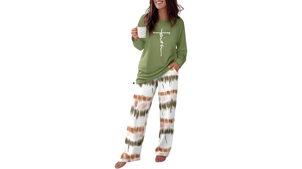 women s pajama two piece set