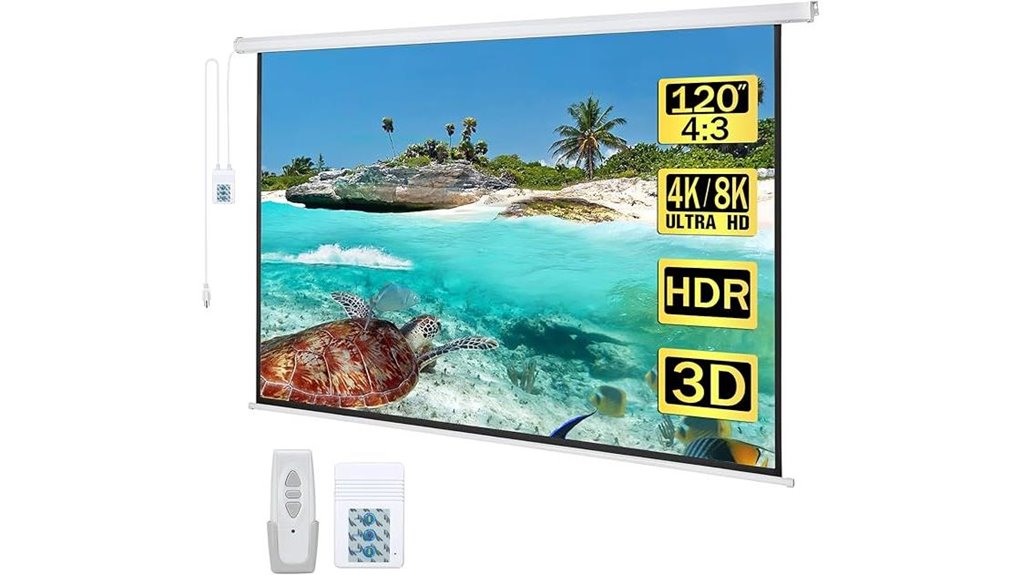120 inch electric projector screen