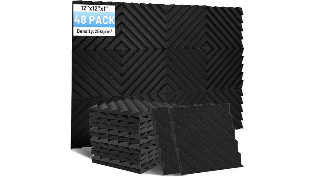 48 pack acoustic foam panels