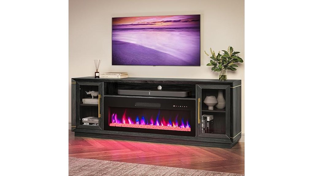 74 inch fireplace tv stand