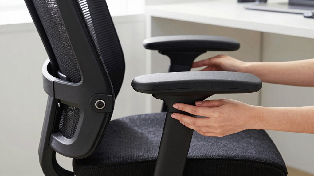adjust armrests for comfort