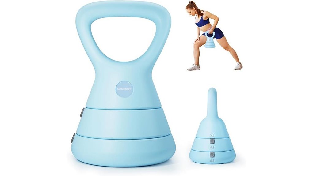 adjustable 15lb kettlebell set