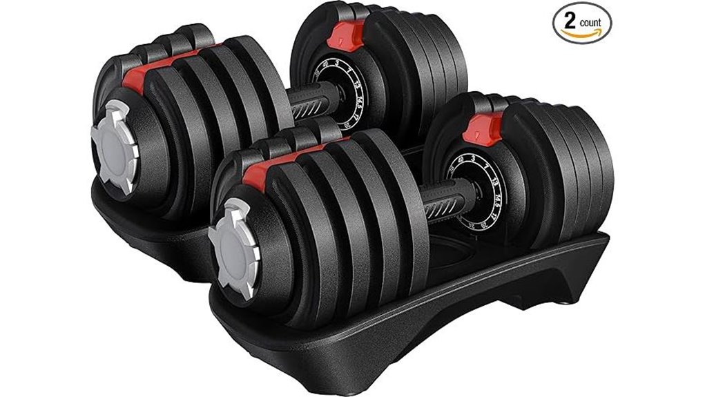 adjustable dumbbell set