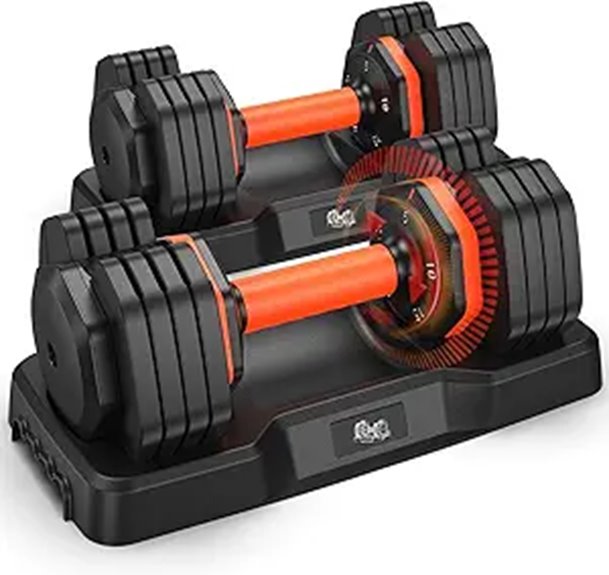 adjustable dumbbell storage set