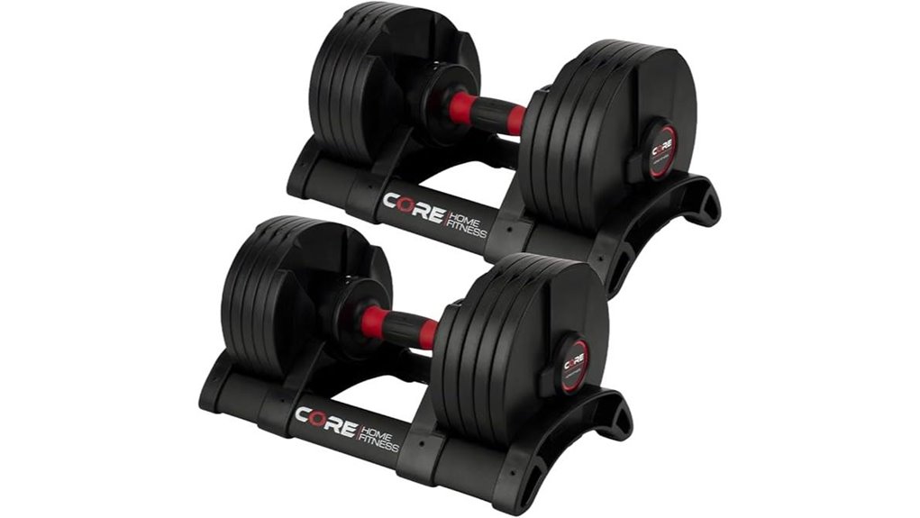 adjustable dumbbell weight set