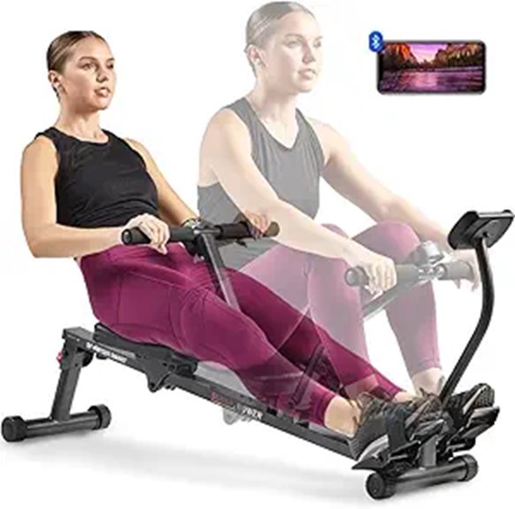 adjustable resistance rowing machine