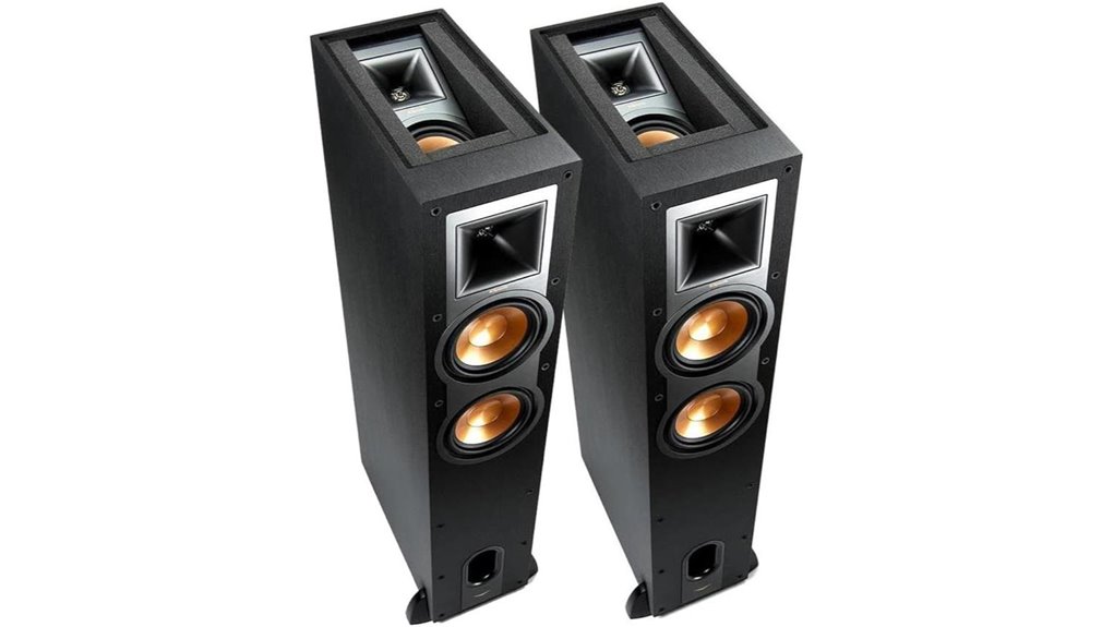black klipsch floor speakers
