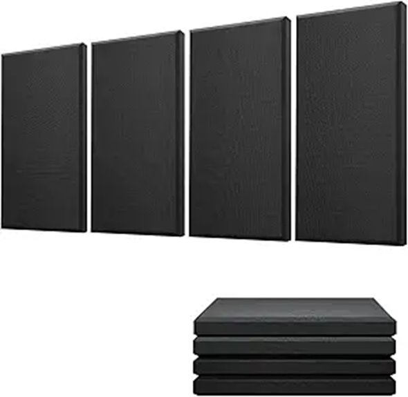 black soundproof wall panels