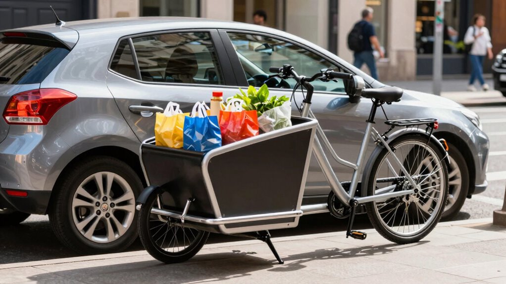 cargo bike handles groceries