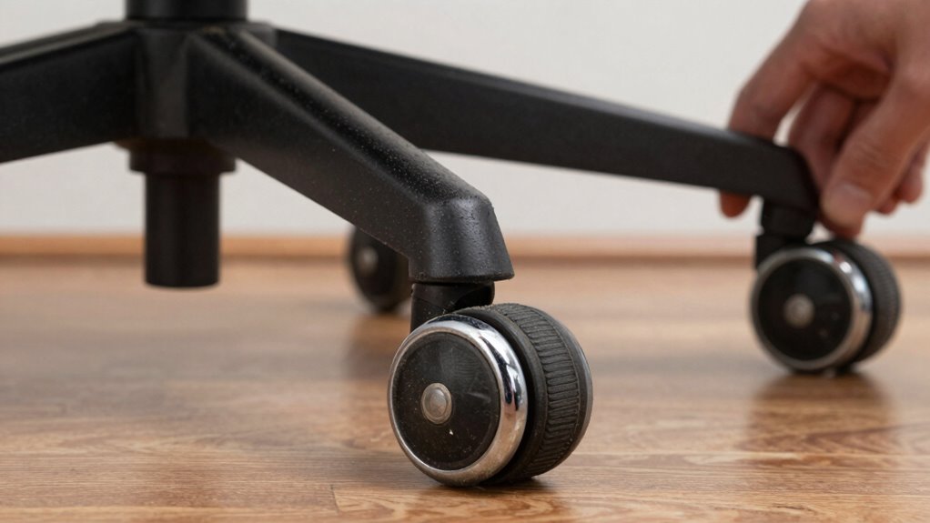 clean and align chair wheels