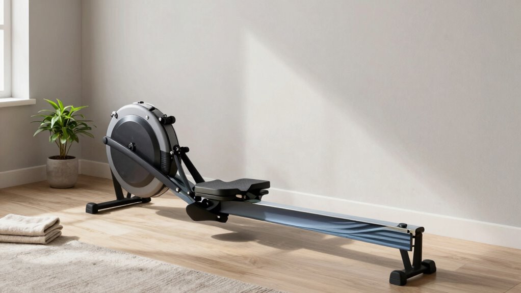 compact quiet adjustable rowing