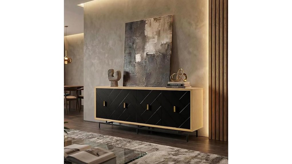 contemporary tv stand with cable management