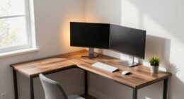 efficient l shaped desk arrangements
