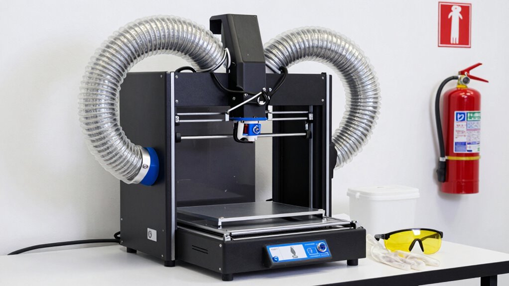 emergency safety during 3d printing