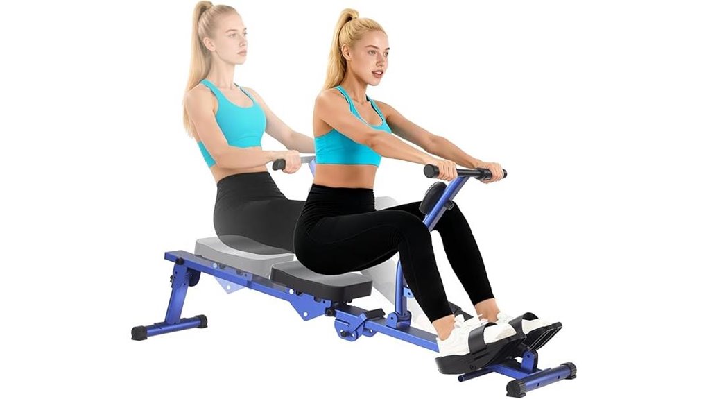 foldable hydraulic rowing machine