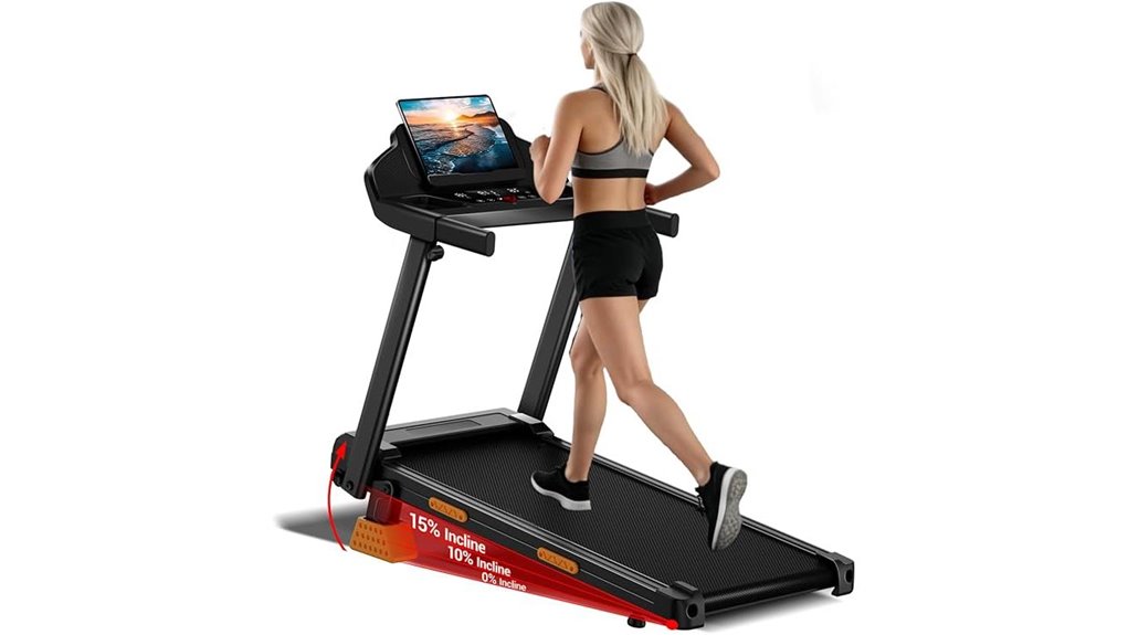 foldable incline shock treadmill
