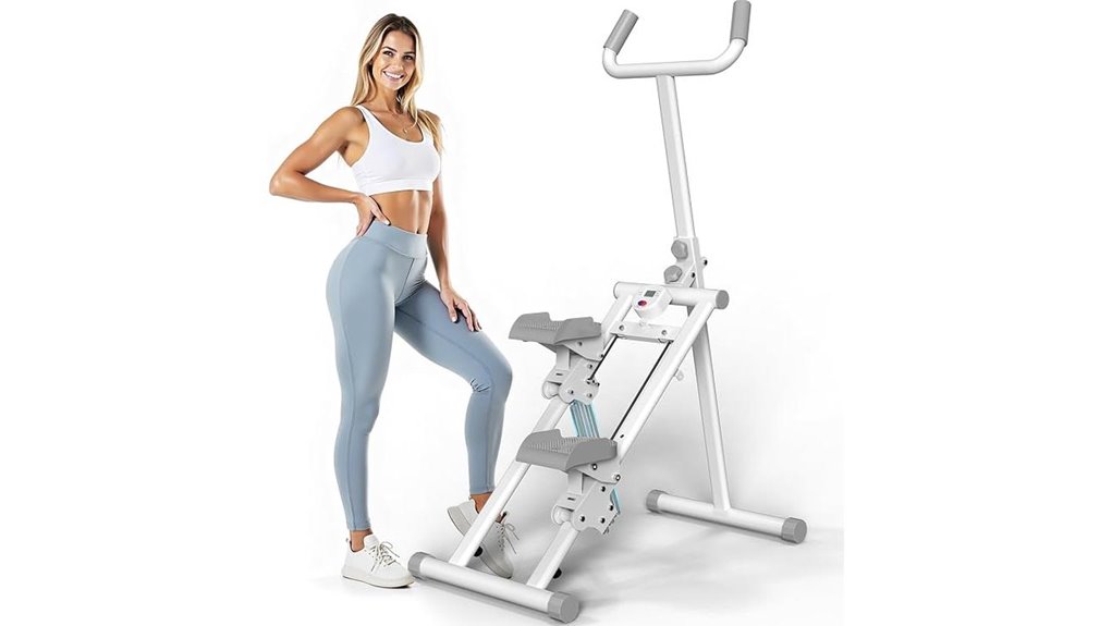 foldable stair stepper with handle