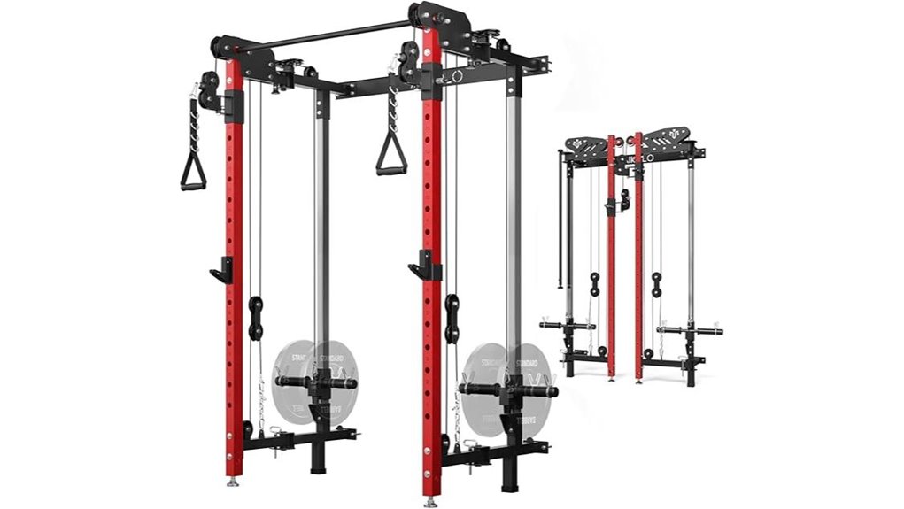 folding wall mounted power rack