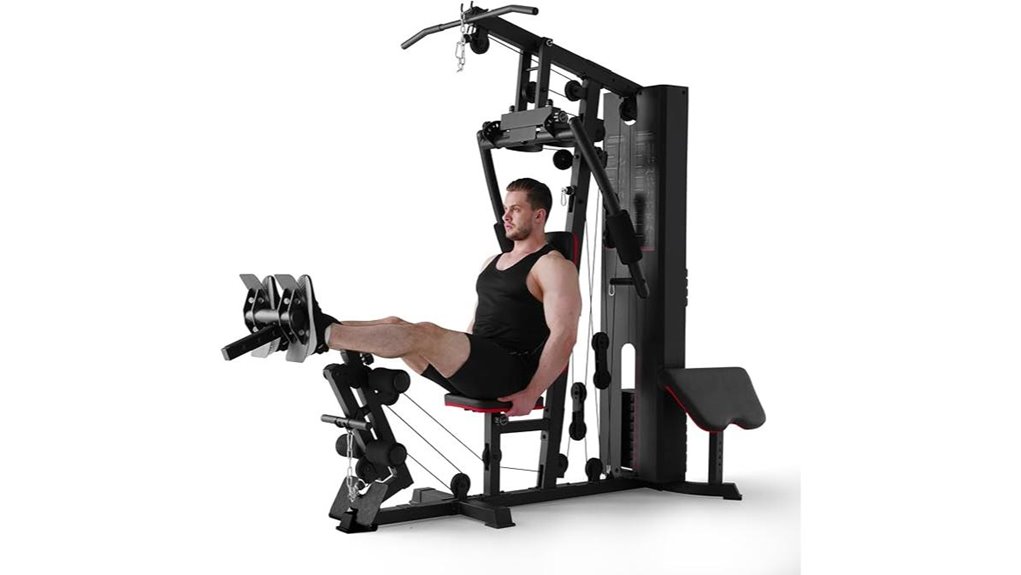 home gym with weights