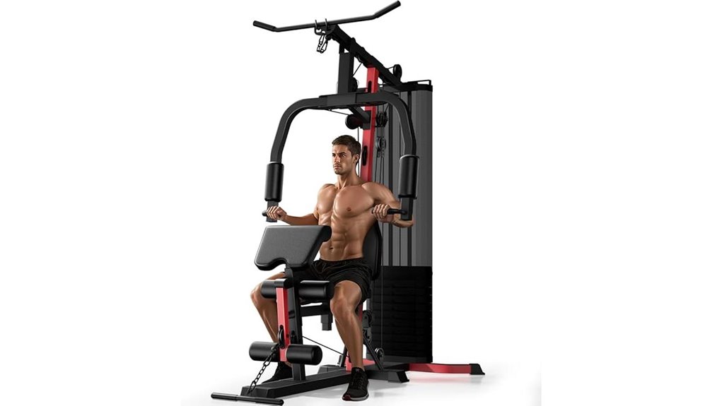 home gym with weights