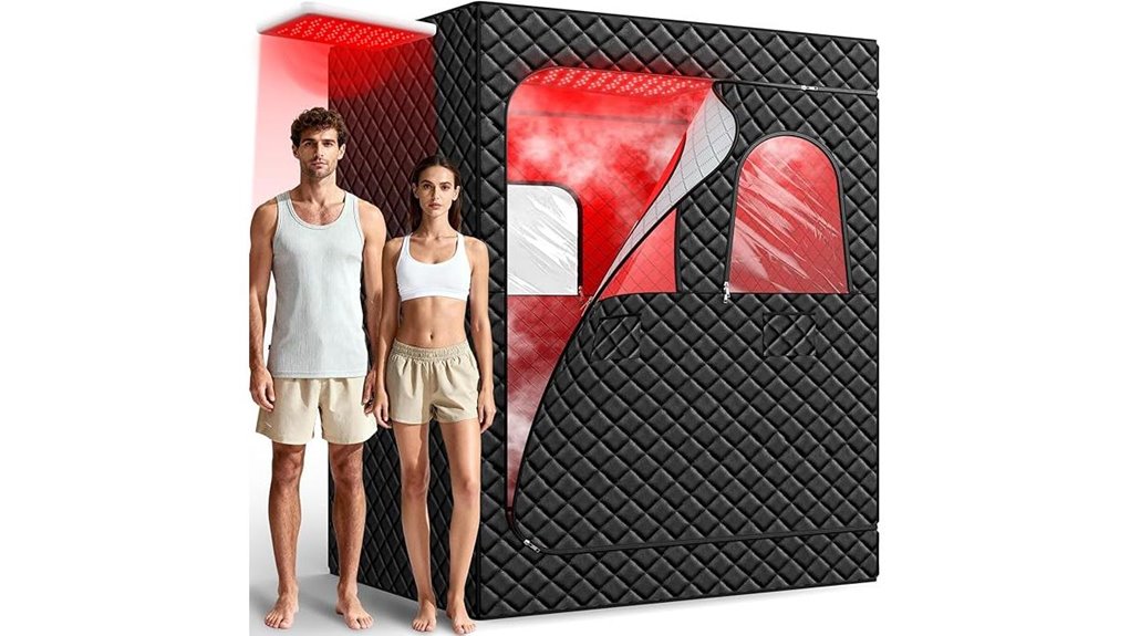 infrared sauna with red light