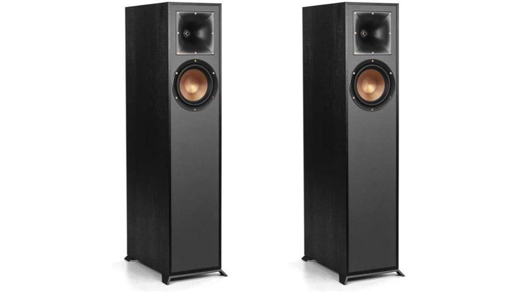 klipsch black floor speakers