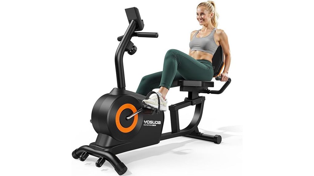 magnetic recumbent exercise bike