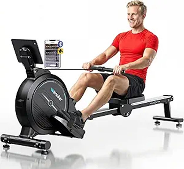 magnetic resistance rowing machine