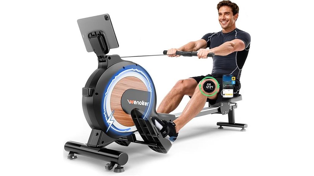 magnetic resistance rowing machine