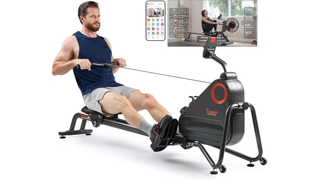 magnetic resistance rowing machine