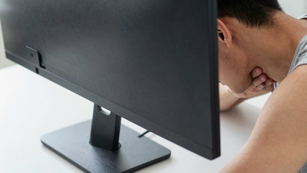 monitor height and glare