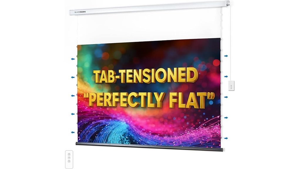 motorized 120 inch gray screen