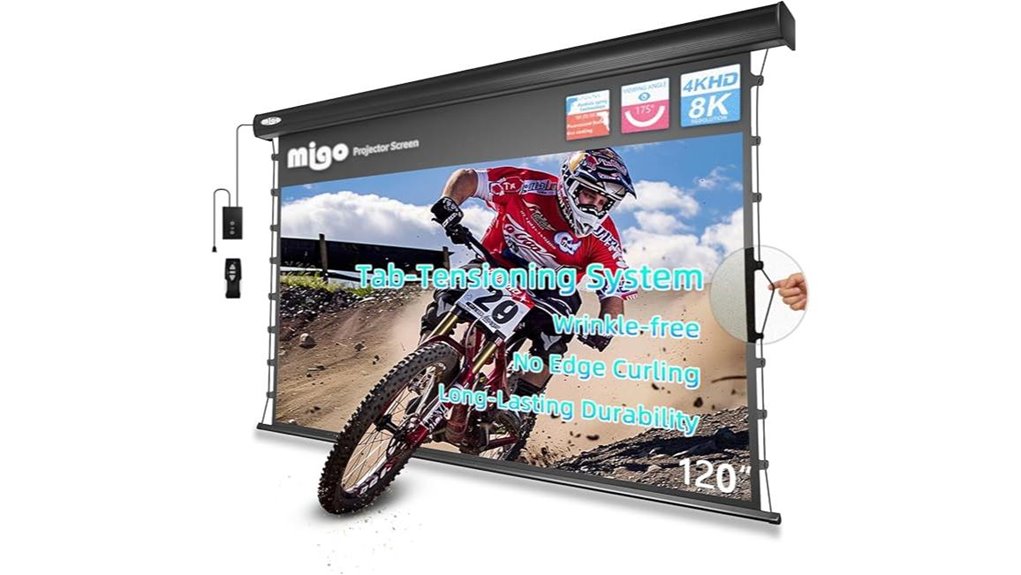 motorized 120 inch screen